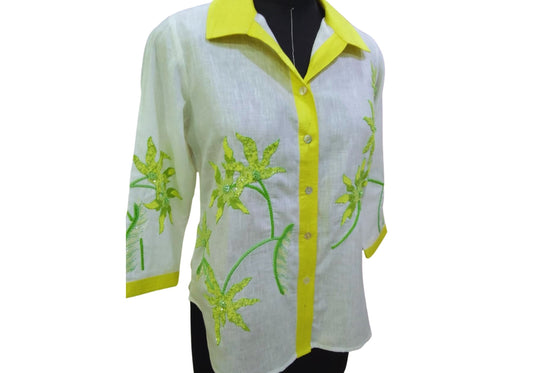 Classic Hand-Embroidered Cotton Shirt