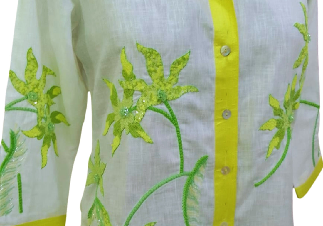 Classic Hand-Embroidered Cotton Shirt