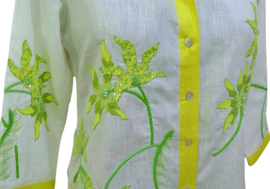 Classic Hand-Embroidered Cotton Shirt