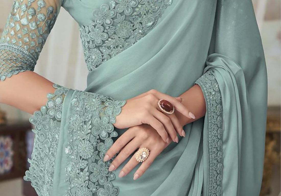 Sunehri Katha Silk Saree
