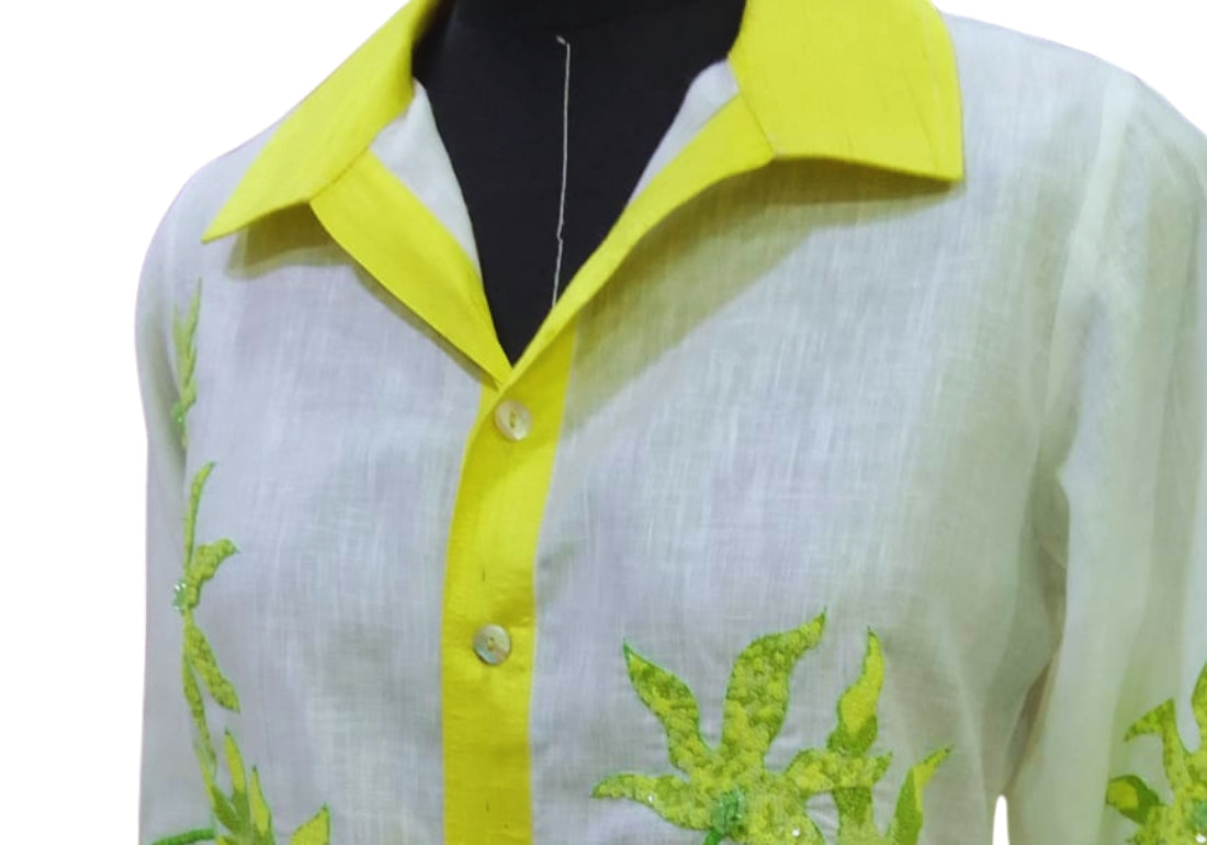 Classic Hand-Embroidered Cotton Shirt