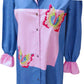 Boho Patchwork Linen Shirt Vintage Charm