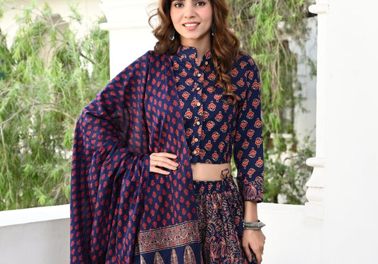 Summer Breeze Printed Cotton Lehenga Choli