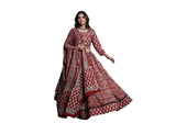 Earthy Charm Handblock Printed Cotton Lehenga Choli