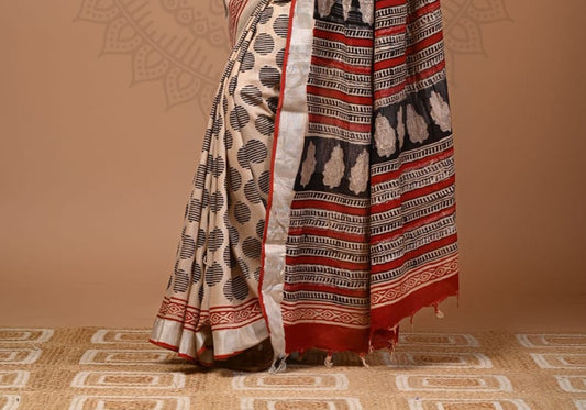 Kashmira Tussar Silk Saree